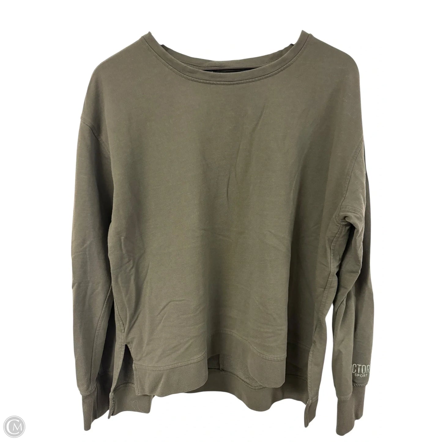 Top Long Sleeve By Victorias Secret In Green, Size: L