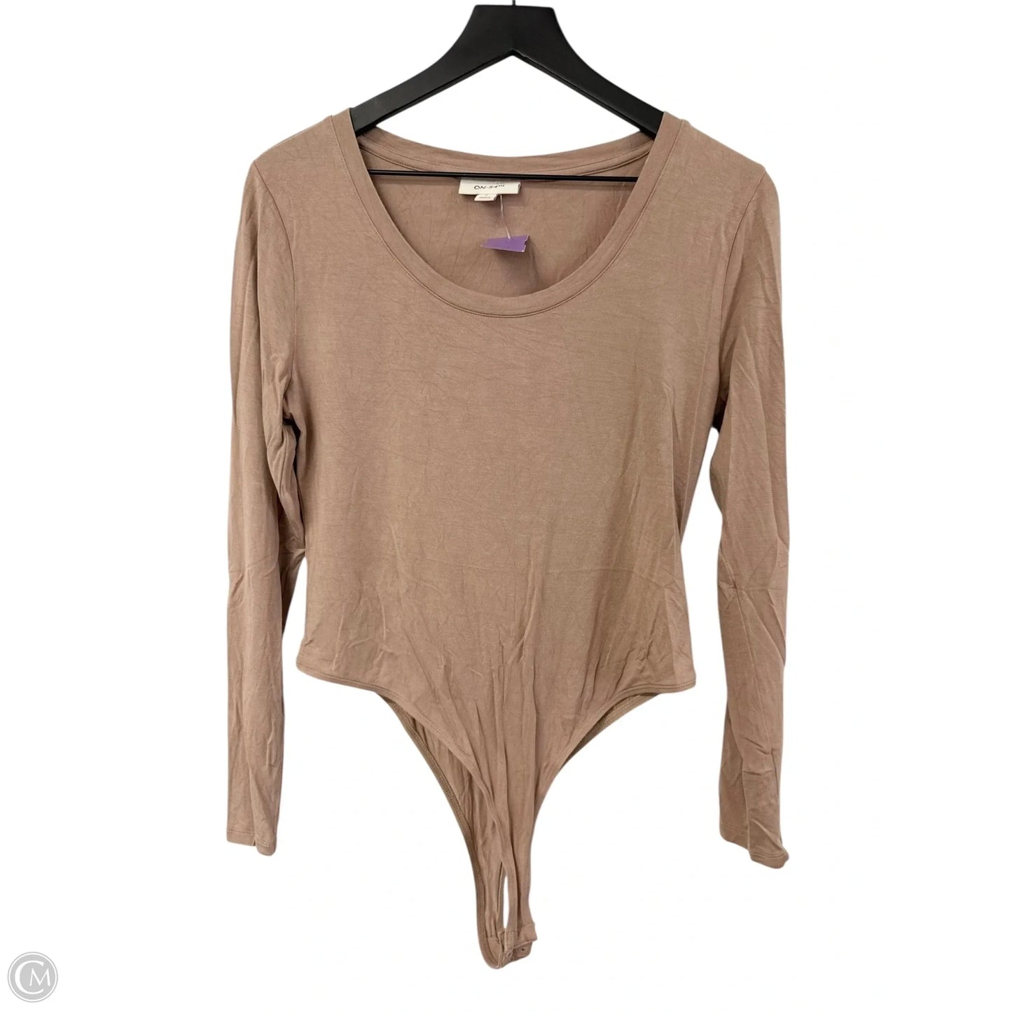 Bodysuit By Clothes Mentor In Tan, Size: L