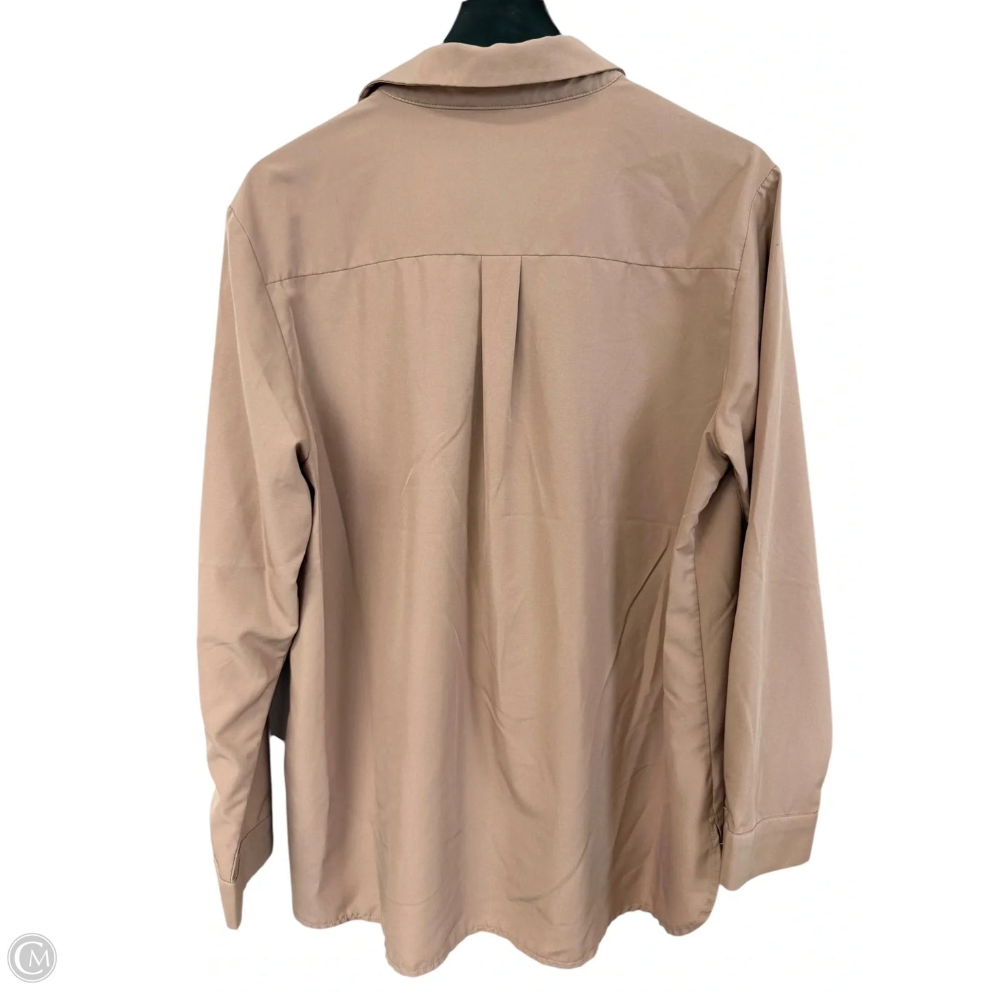 Blouse Long Sleeve By Cmf In Tan, Size: L