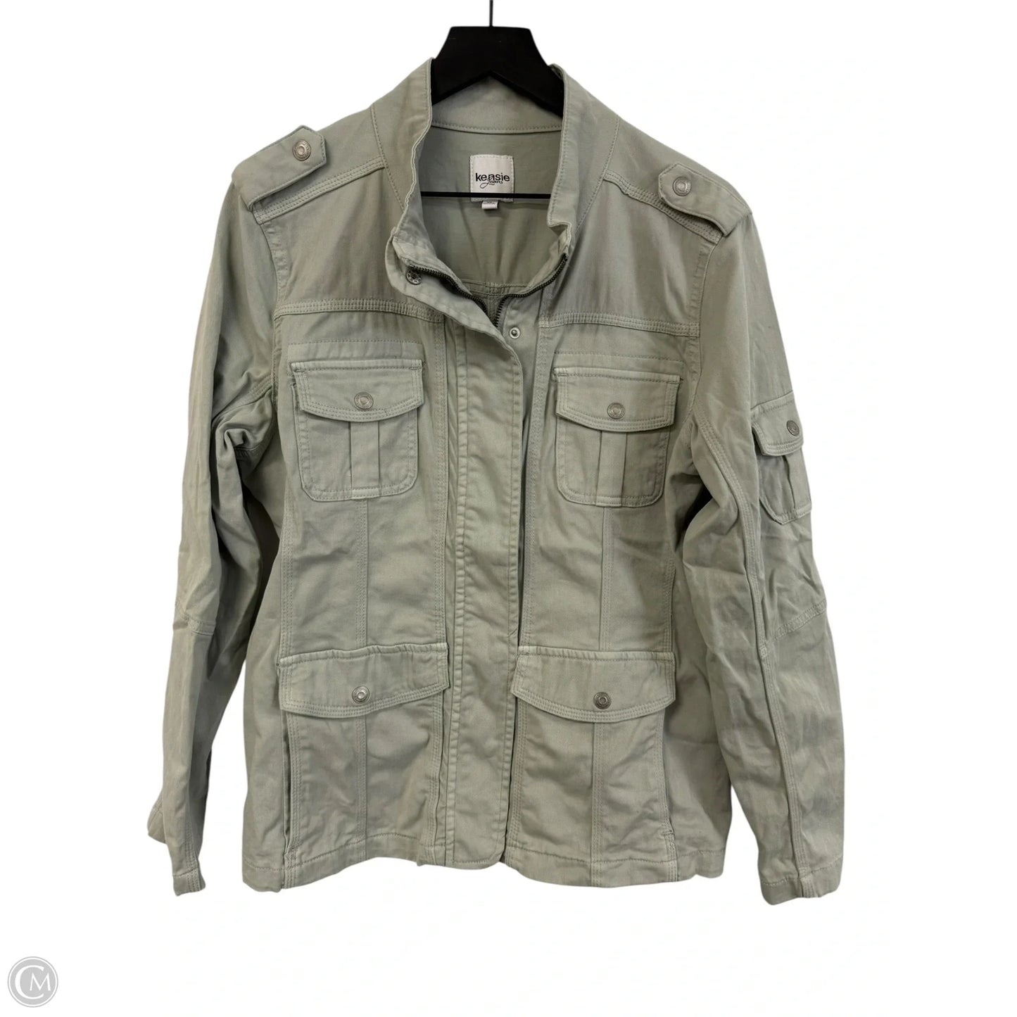 Jacket Denim By Kensie In Green Denim, Size: Xl