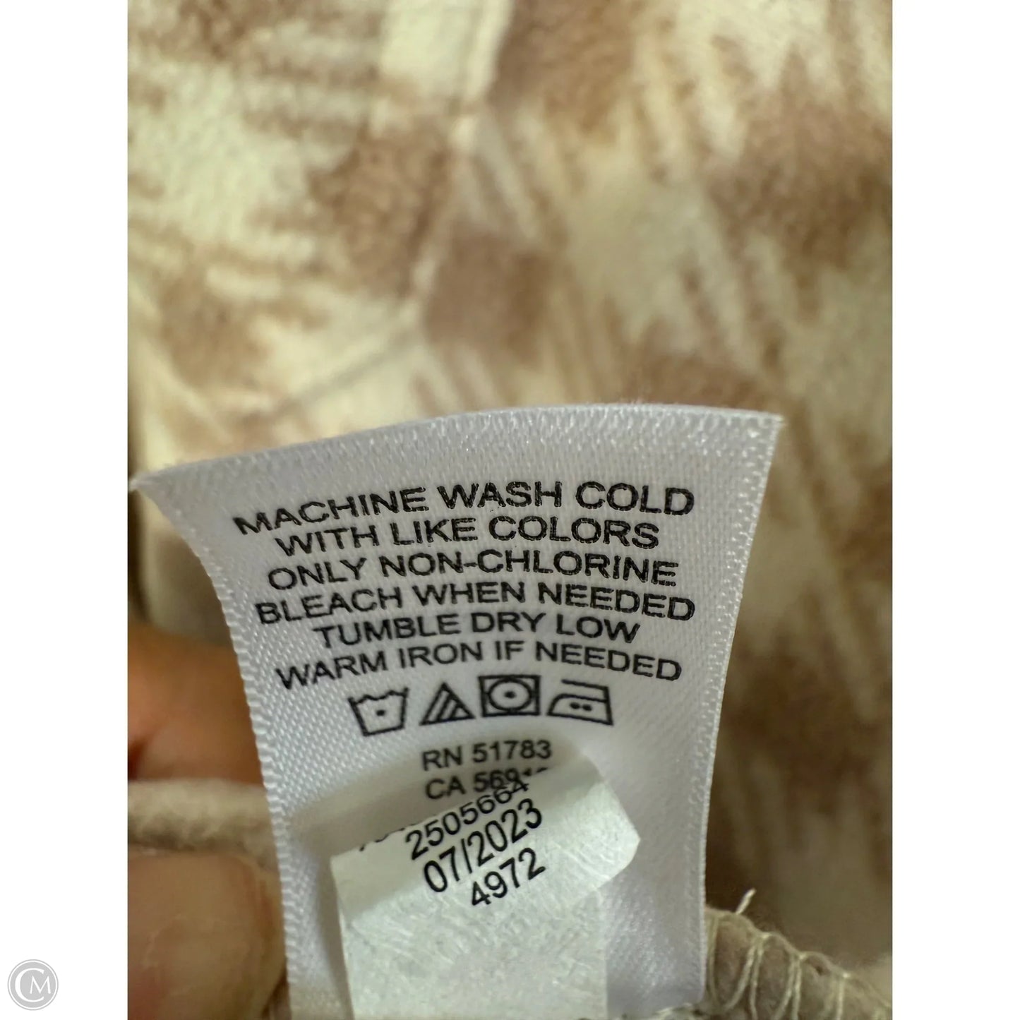 Jacket Shirt By Maurices In Tan & White, Size: M