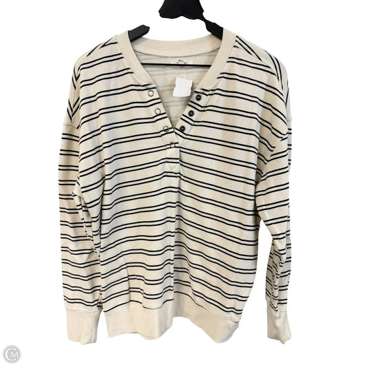 Sweatshirt Crewneck By Maurices In Black & White, Size: L