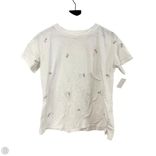 Top Short Sleeve Basic By Maurices In White, Size: M