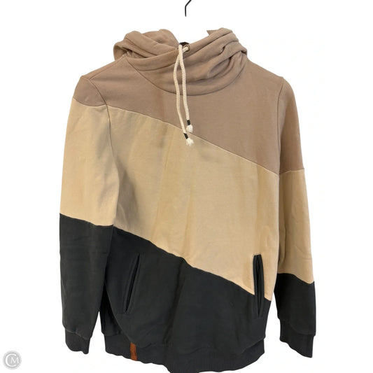 Sweatshirt Hoodie By Cmc In Grey & Tan, Size: M