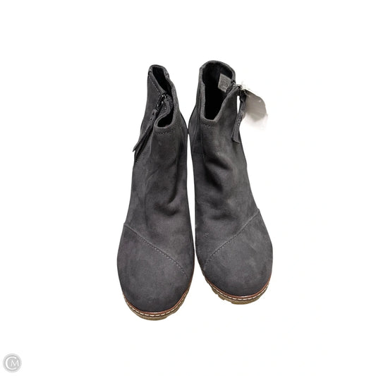 Shoes Heels Wedge By Toms In Grey, Size: 9.5