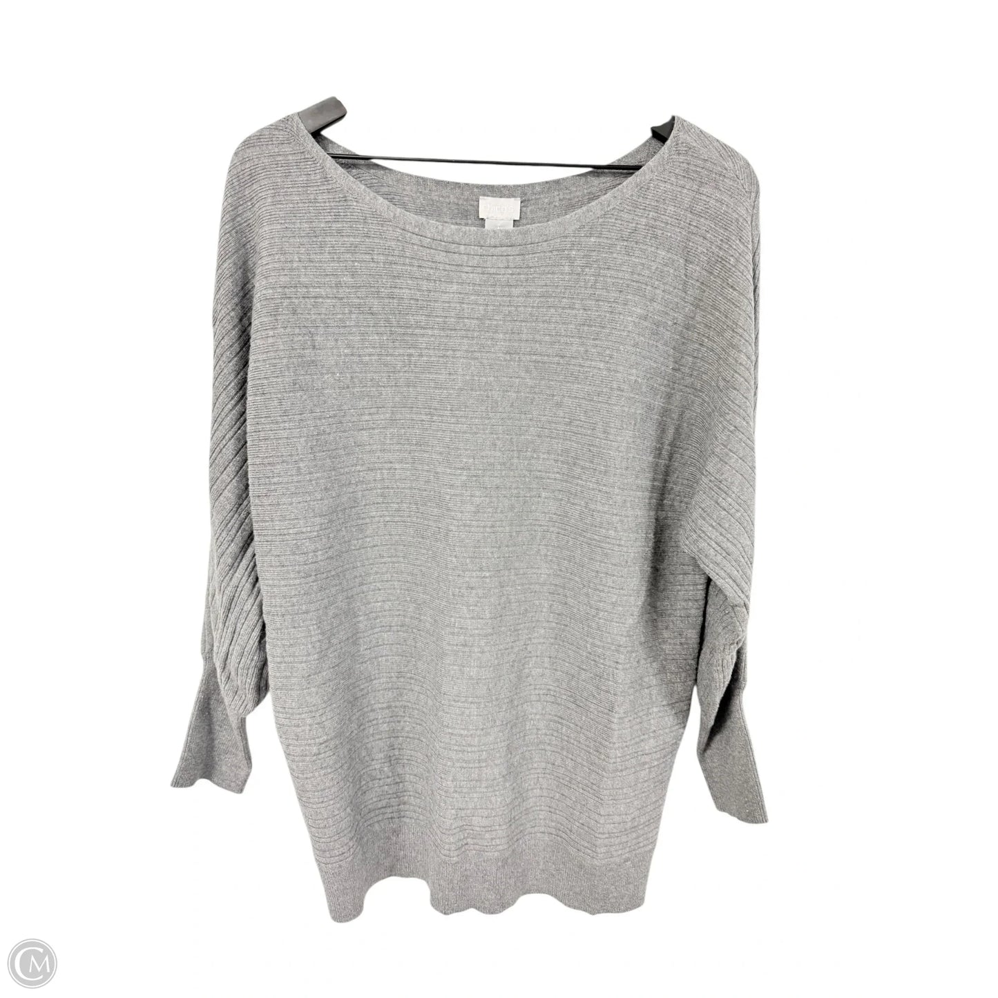 Sweater By Chicos In Grey, Size: L