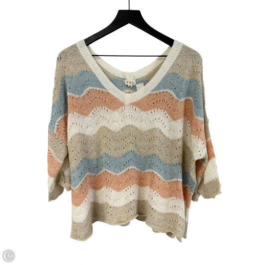 Top Long Sleeve By Pol In Multi-colored, Size: M