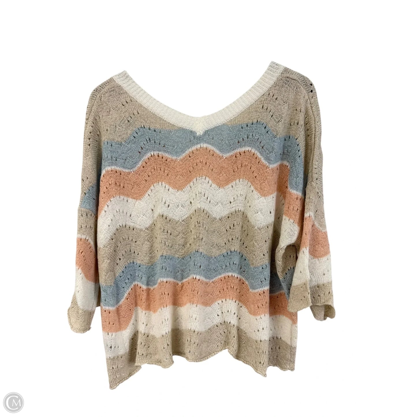 Top Long Sleeve By Pol In Multi-colored, Size: M