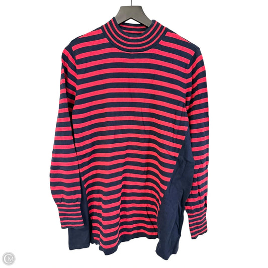 Sweater By Susan Graver In Blue & Red, Size: L