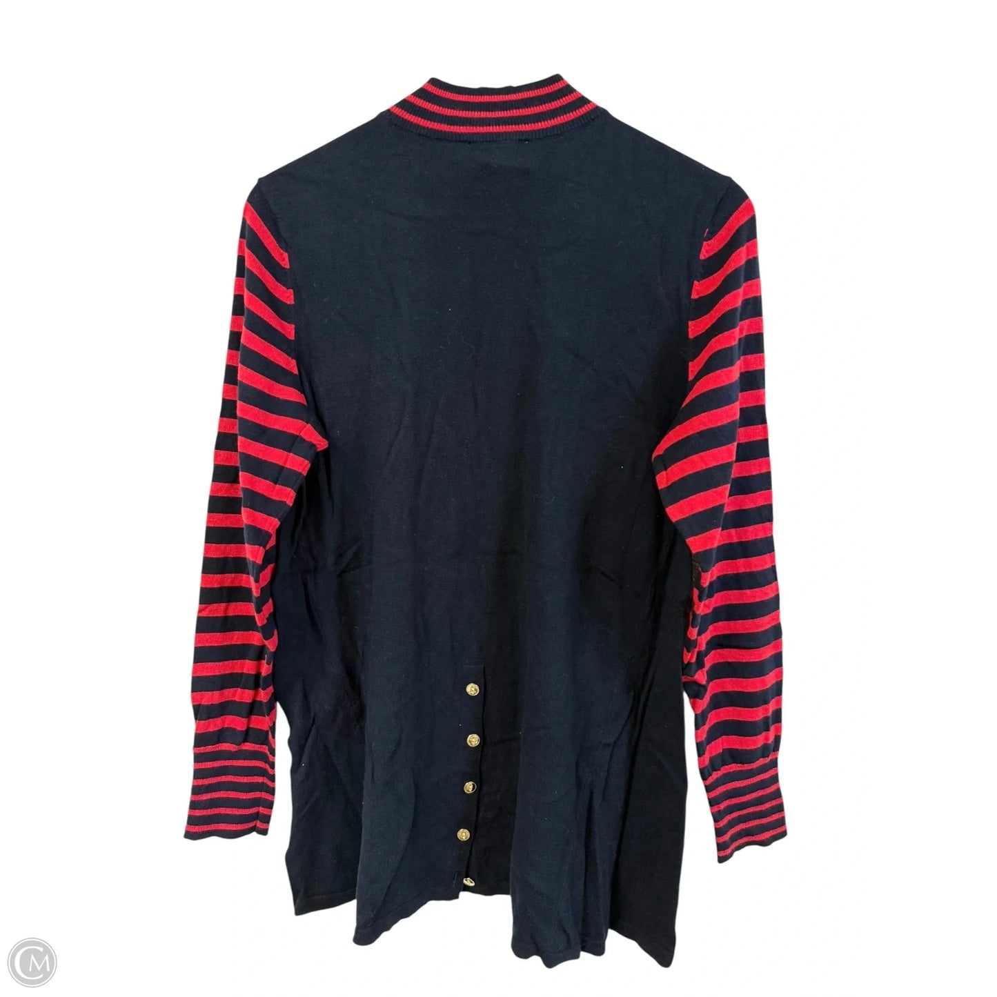 Sweater By Susan Graver In Blue & Red, Size: L