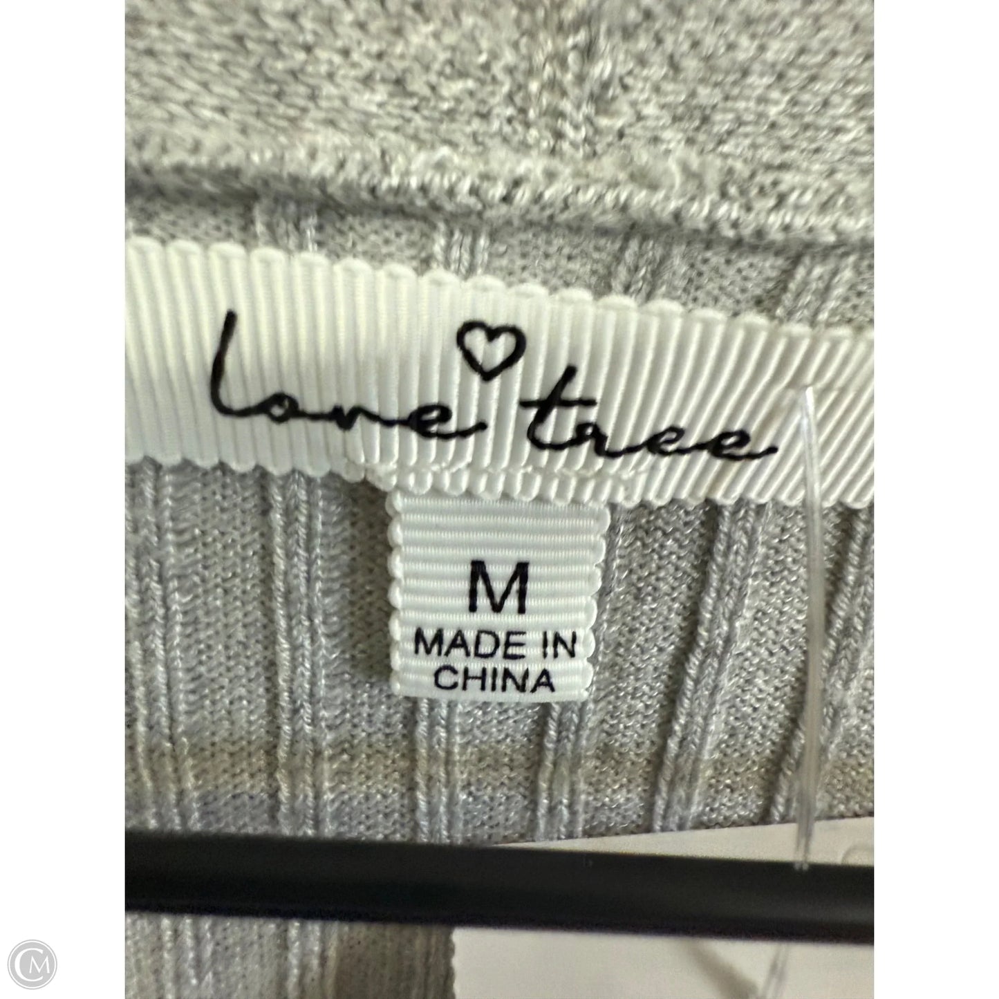 Cardigan By Love Tree In Grey, Size: M