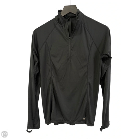 Athletic Top Long Sleeve Collar By Clothes Mentor In Black, Size: M