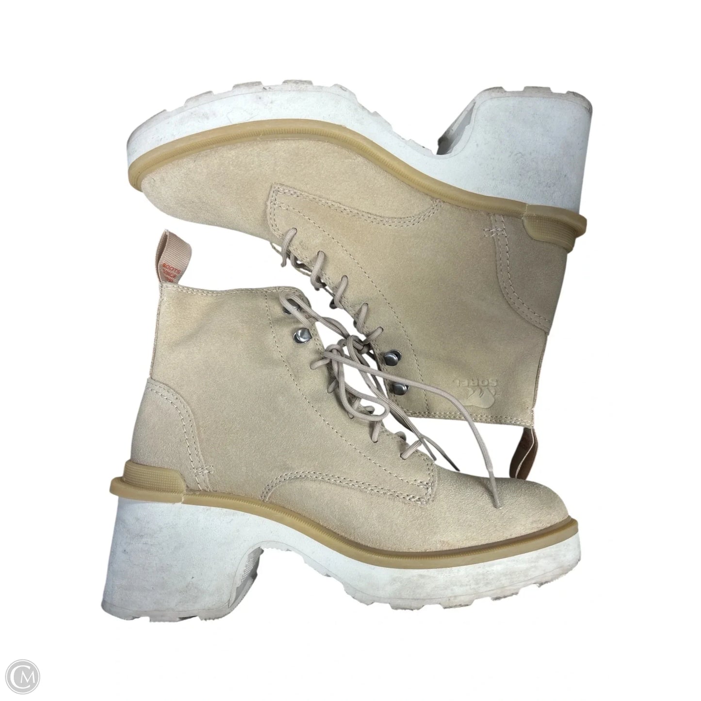 Boots Ankle Heels By Sorel In Tan, Size: 7