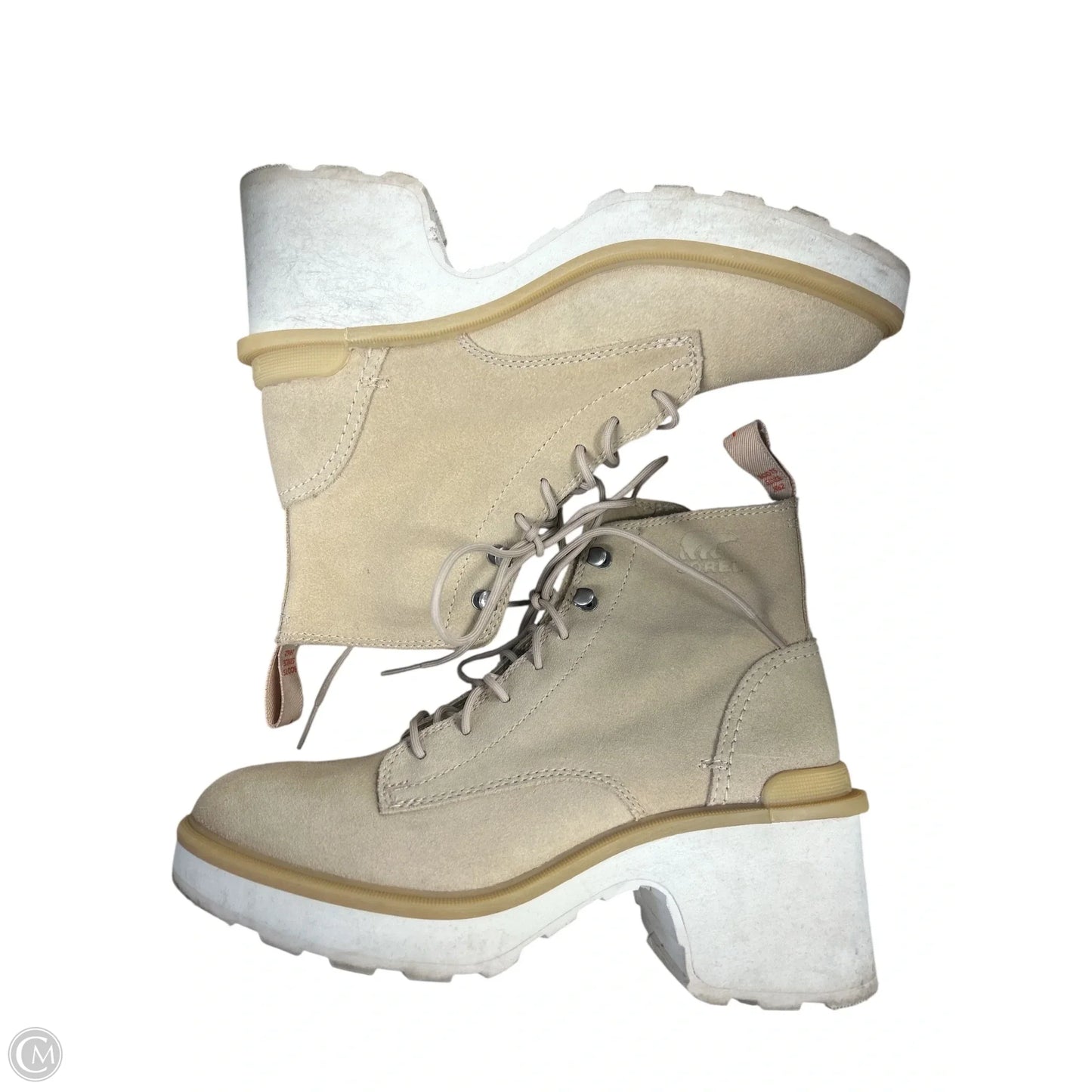 Boots Ankle Heels By Sorel In Tan, Size: 7