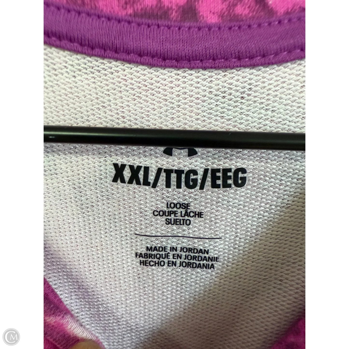 Athletic Top Long Sleeve Crewneck By Under Armour In Pink, Size: Xxl