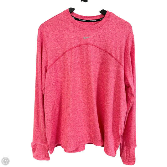 Top Long Sleeve By Nike Apparel In Pink, Size: Xxl