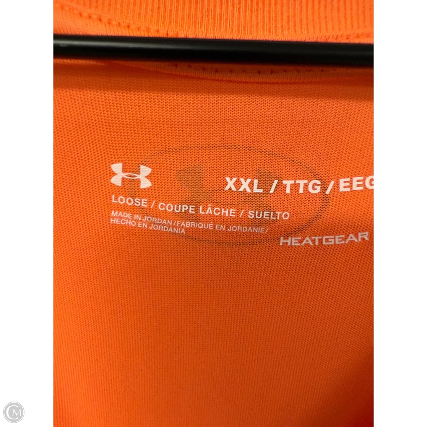 Athletic Top Short Sleeve By Under Armour In Orange, Size: Xxl