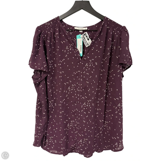 Top Short Sleeve By Clothes Mentor In Purple, Size: 1x