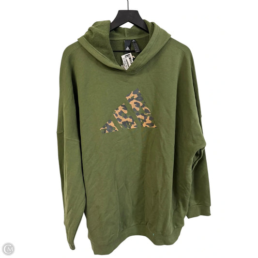Sweatshirt Hoodie By Adidas In Green, Size: Xl
