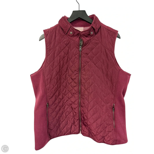 Vest Puffer & Quilted By Market & Spruce In Maroon, Size: Xxl
