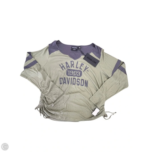 Top Long Sleeve By Harley Davidson In Green, Size: 2x