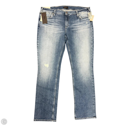 Jeans Straight By Silver In Blue Denim, Size: 20