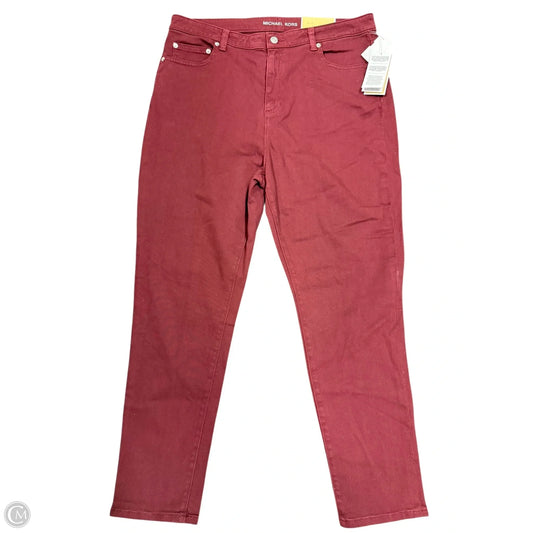 Pants Designer By Michael Kors In Maroon, Size: 16