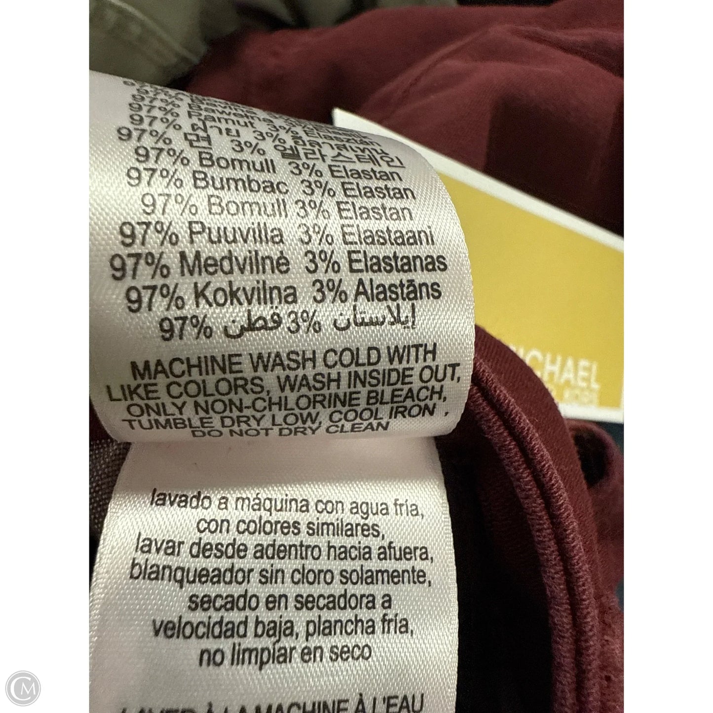 Pants Designer By Michael Kors In Maroon, Size: 16