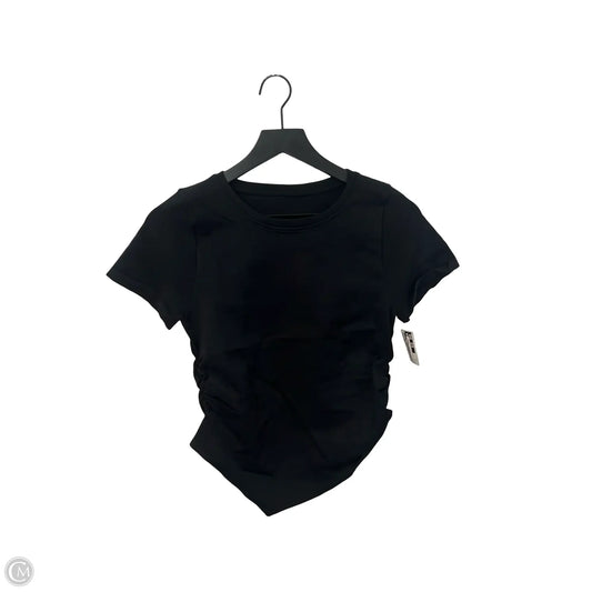 Athletic Top Short Sleeve By Oqq In Black, Size: L