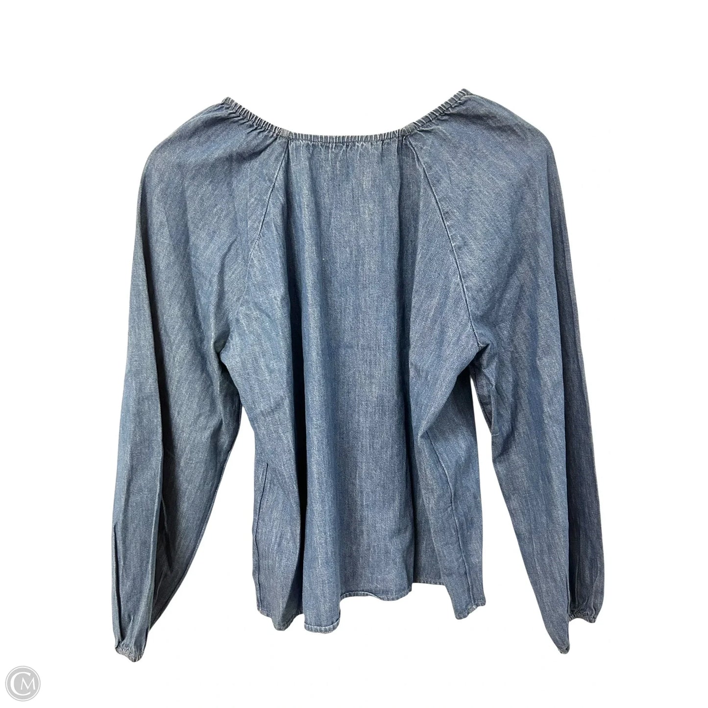 Top Long Sleeve By Loft In Blue Denim, Size: Xs