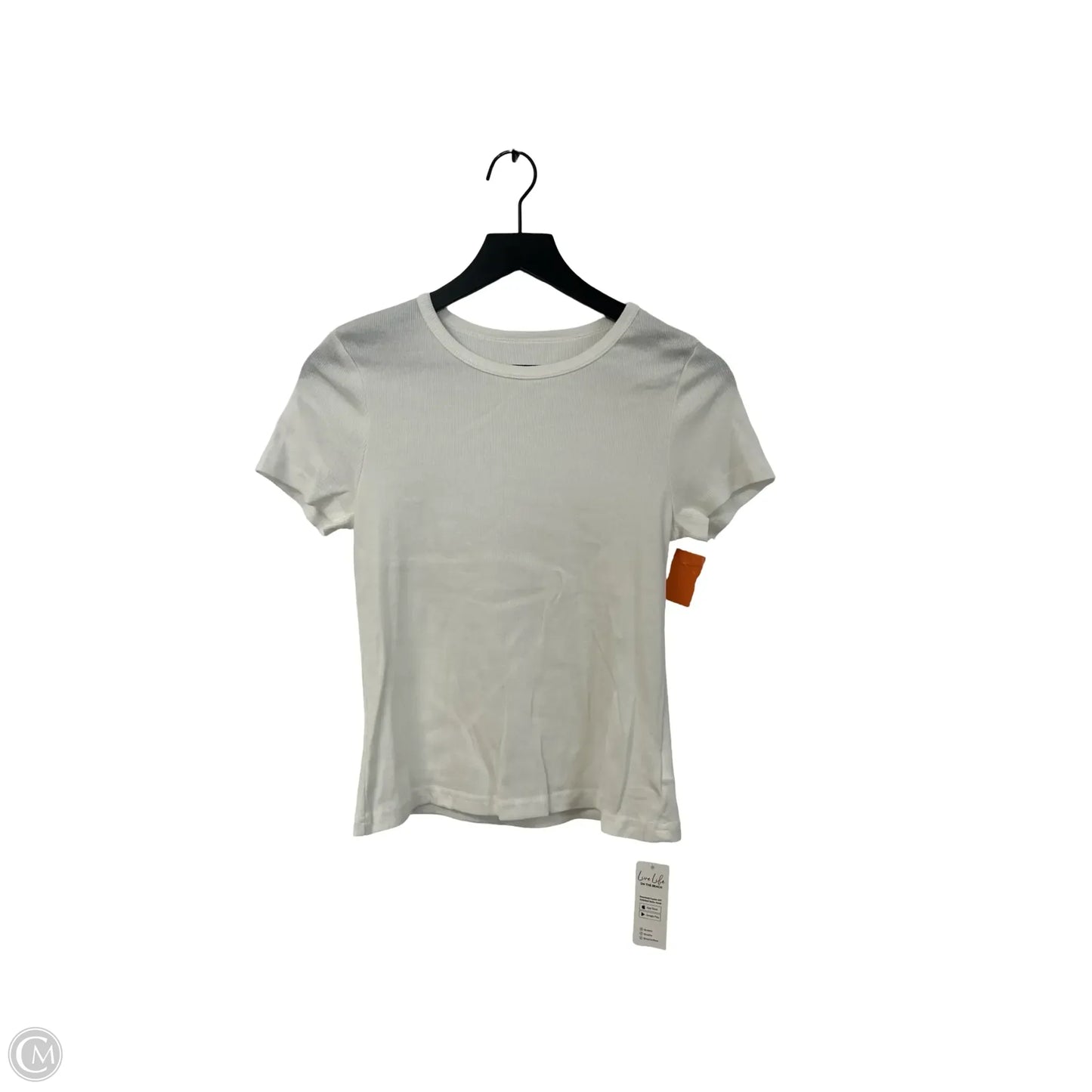 Top Short Sleeve Basic By Cupshe In White