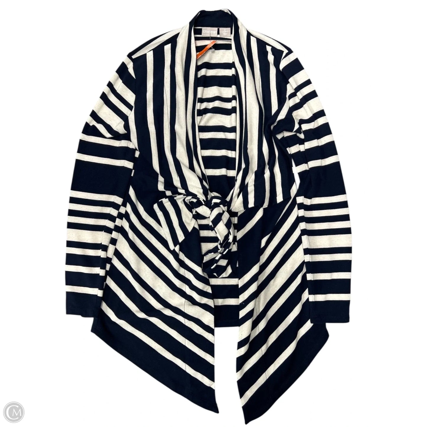 Cardigan By Chicos In Blue & Tan, Size: S