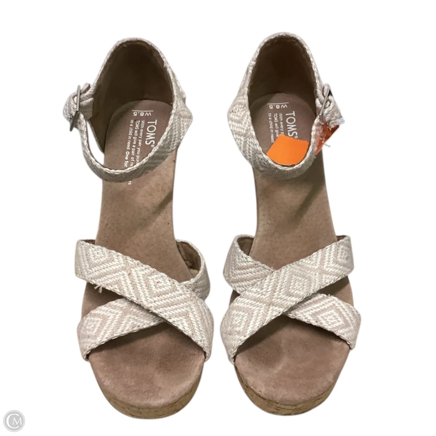 Shoes Heels Wedge By Toms In Tan, Size: 8.5