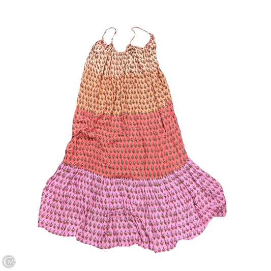 Dress Casual Maxi By Anthropologie In Orange & Pink, Size: S