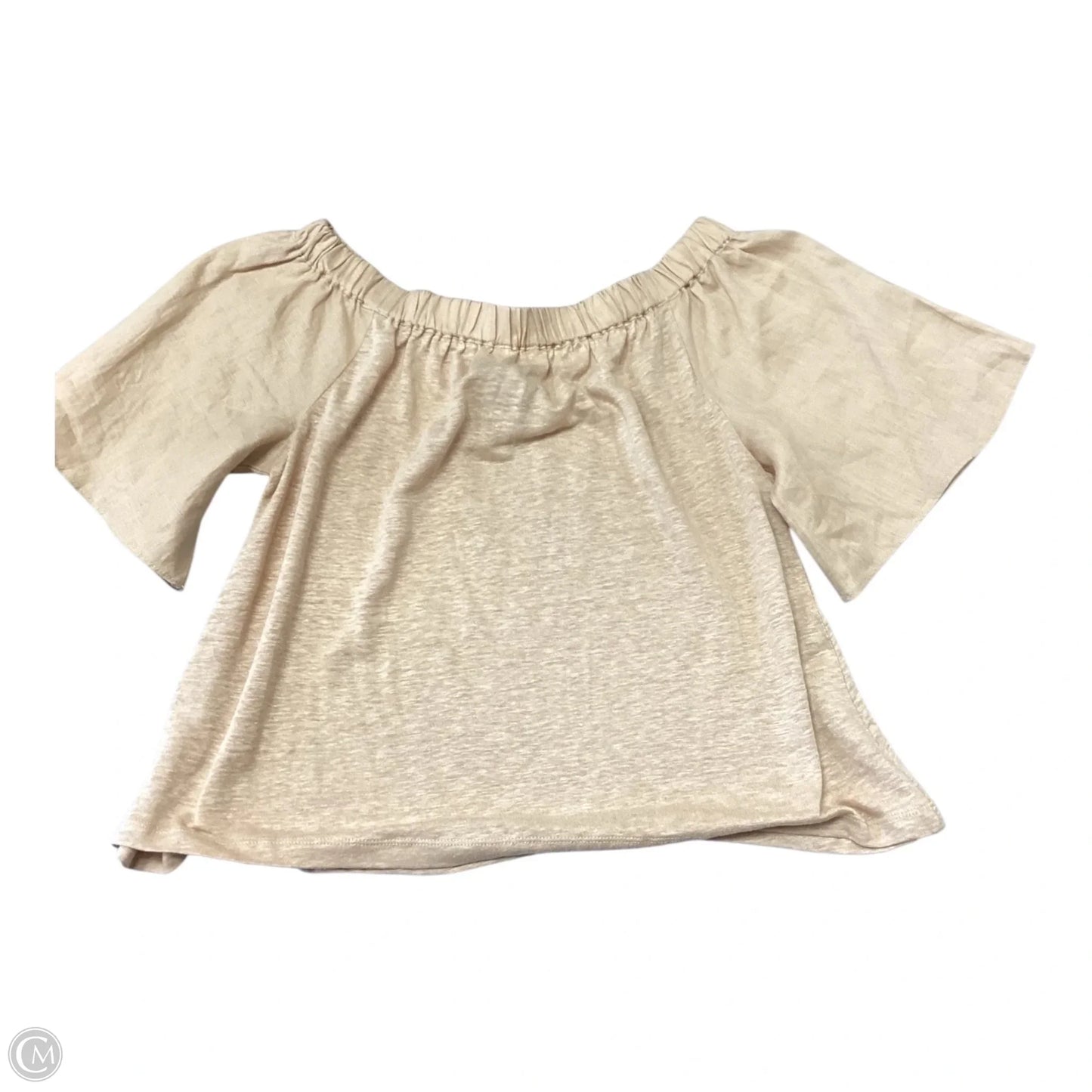 Top Short Sleeve By Chicos In Tan, Size: S