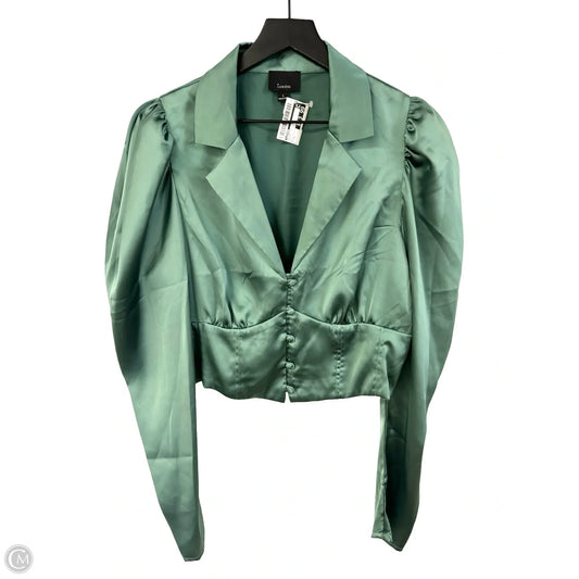 Blouse Long Sleeve By Lumiere In Green, Size: L