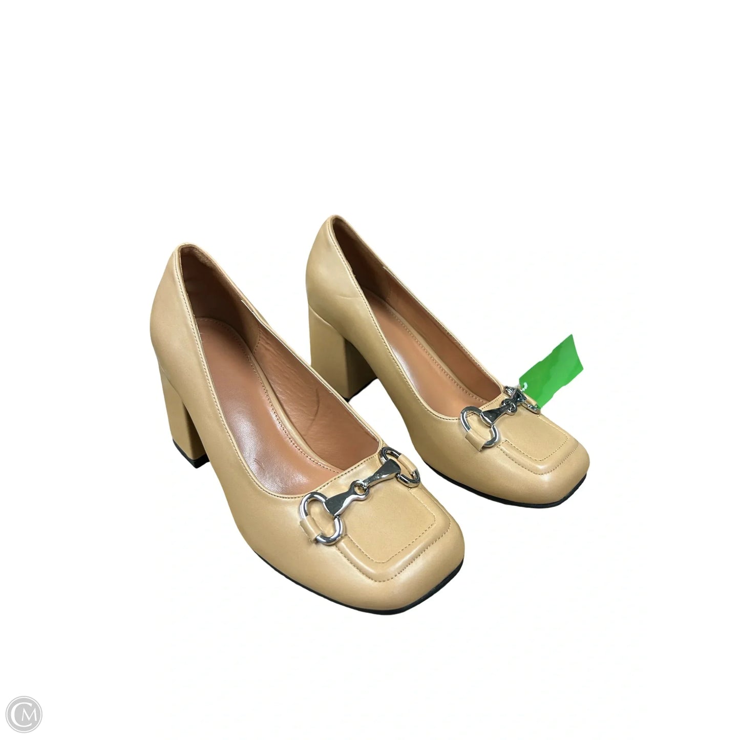 Shoes Heels Block By Clothes Mentor In Tan, Size: 8.5