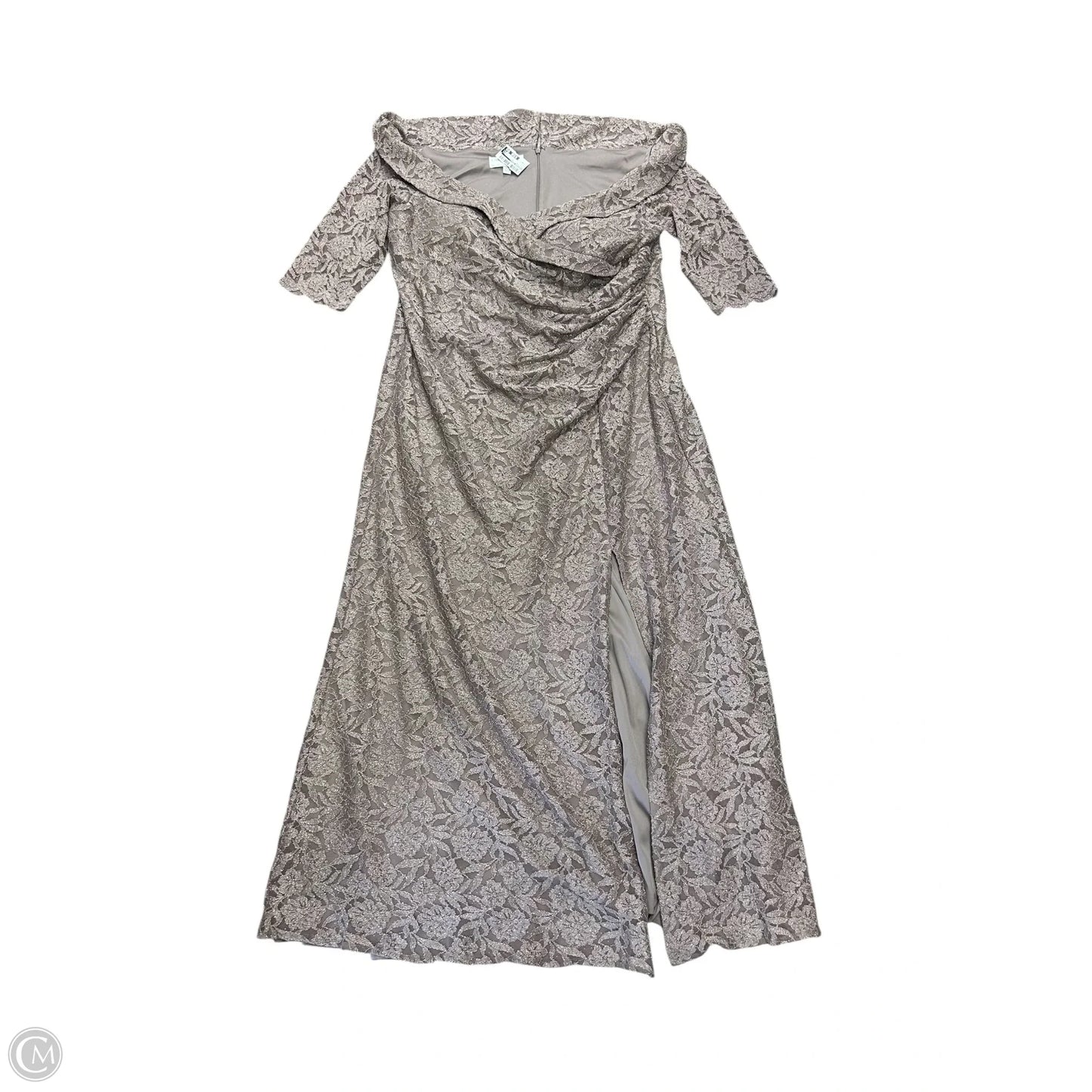 Dress Party Long By Oleg Cassini In Mauve, Size: 22