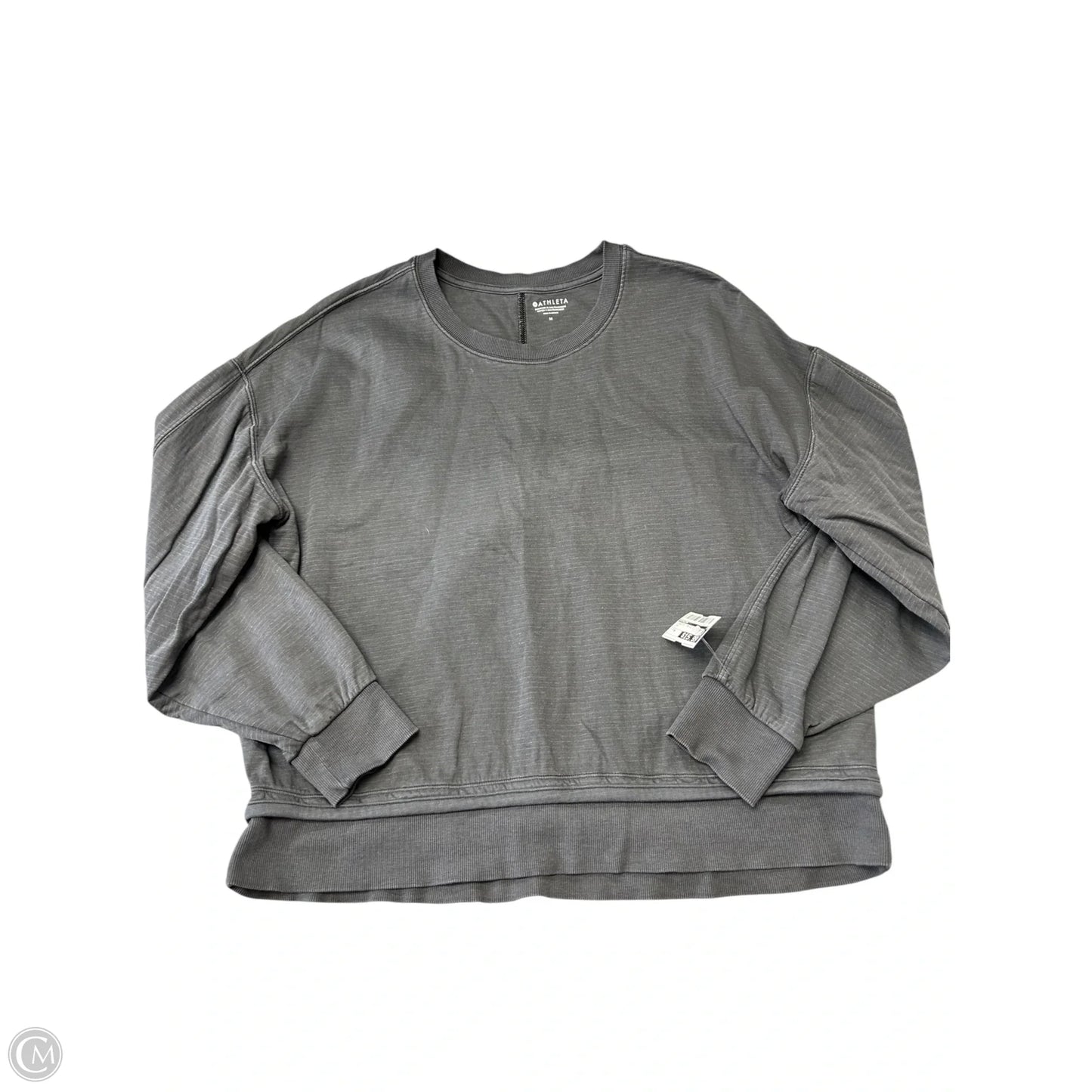 Athletic Top Long Sleeve Crewneck By Athleta In Grey, Size: M