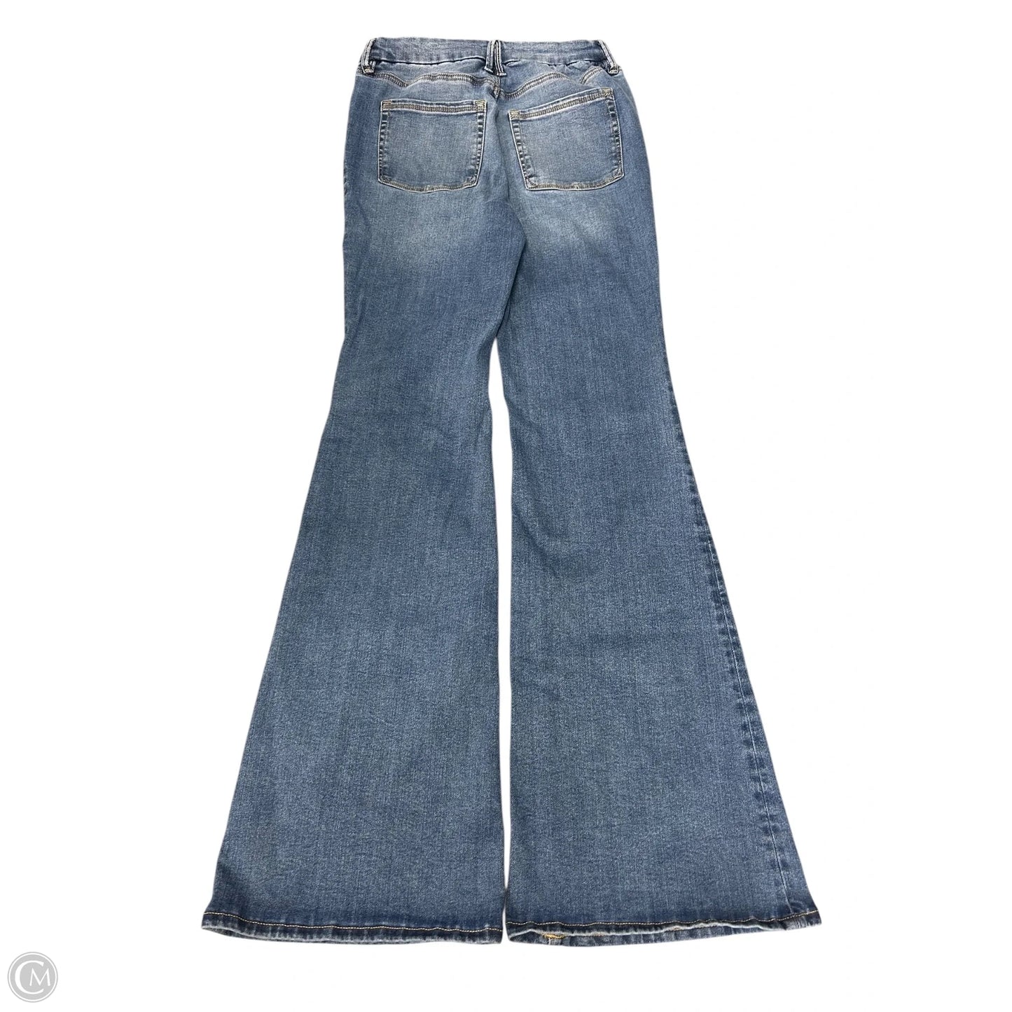 Jeans Flared By Good American In Blue Denim, Size: M