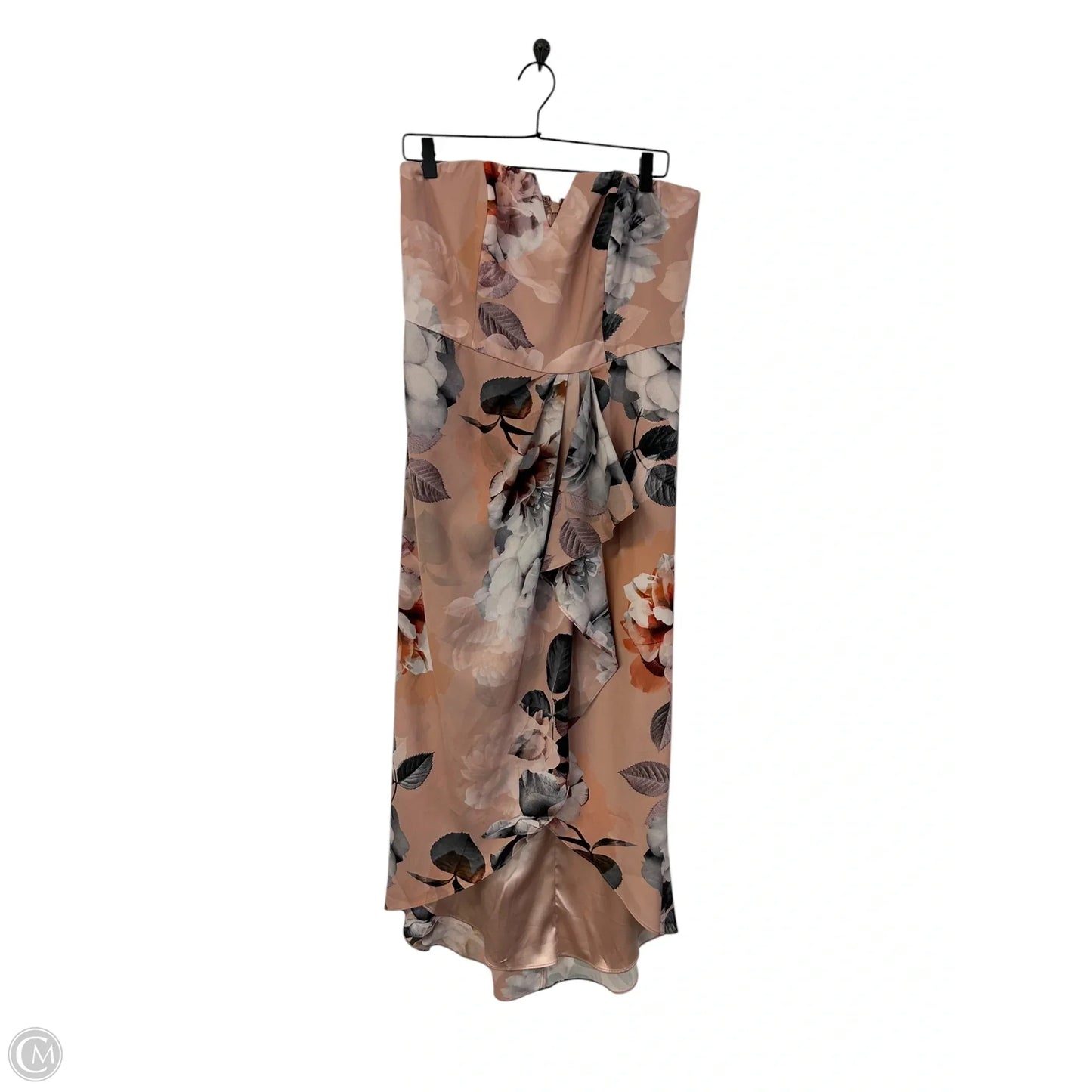 Dress Party Long By City Chic In Peach, Size: 12