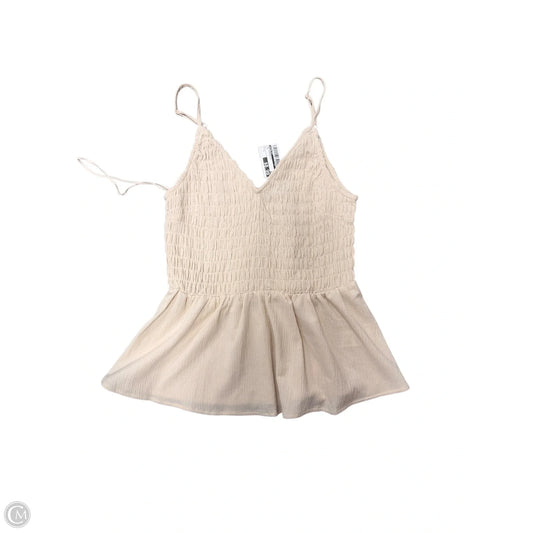 Top Sleeveless By Wishlist In Tan, Size: S