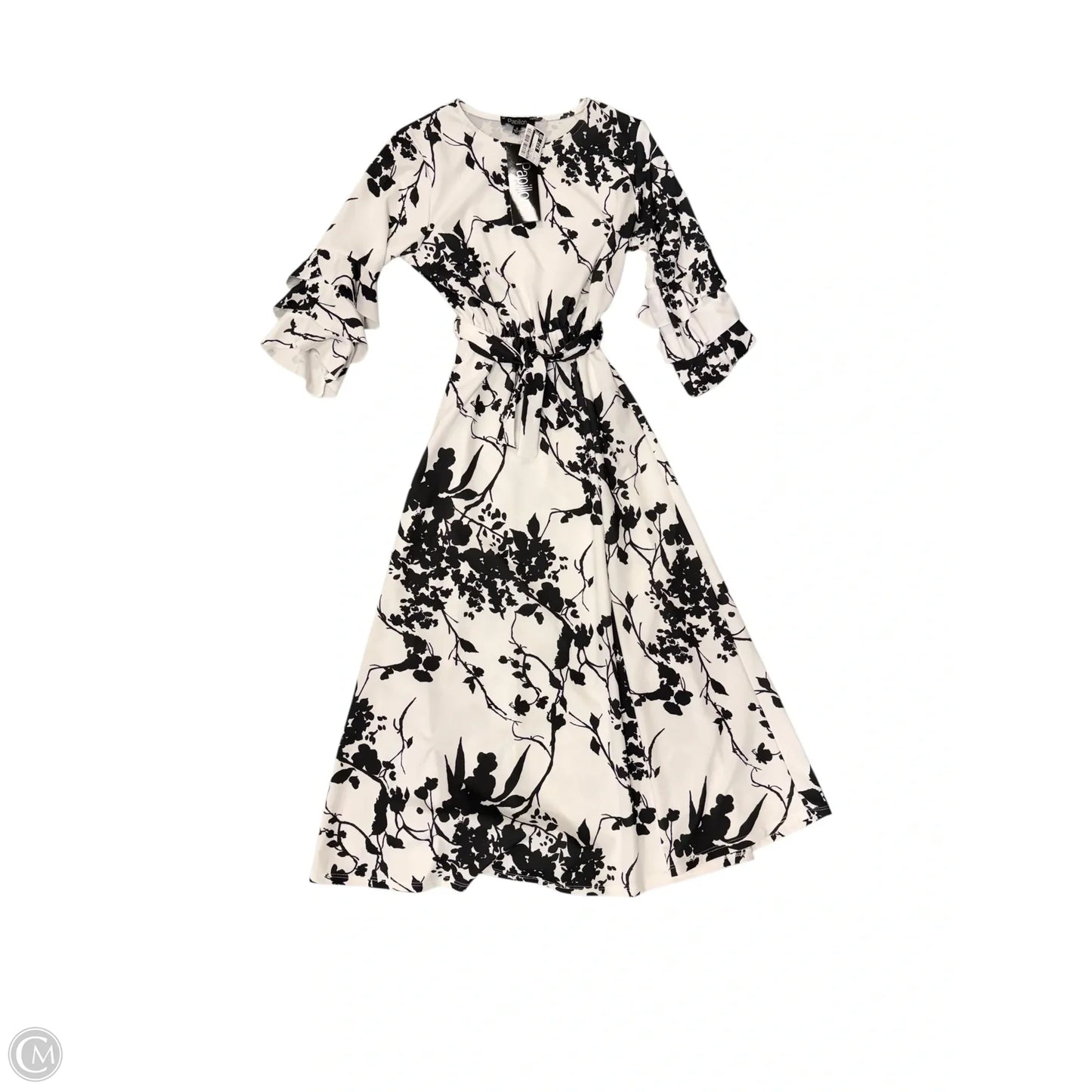 Dress Party Midi By Papillion In Black & White, Size: S