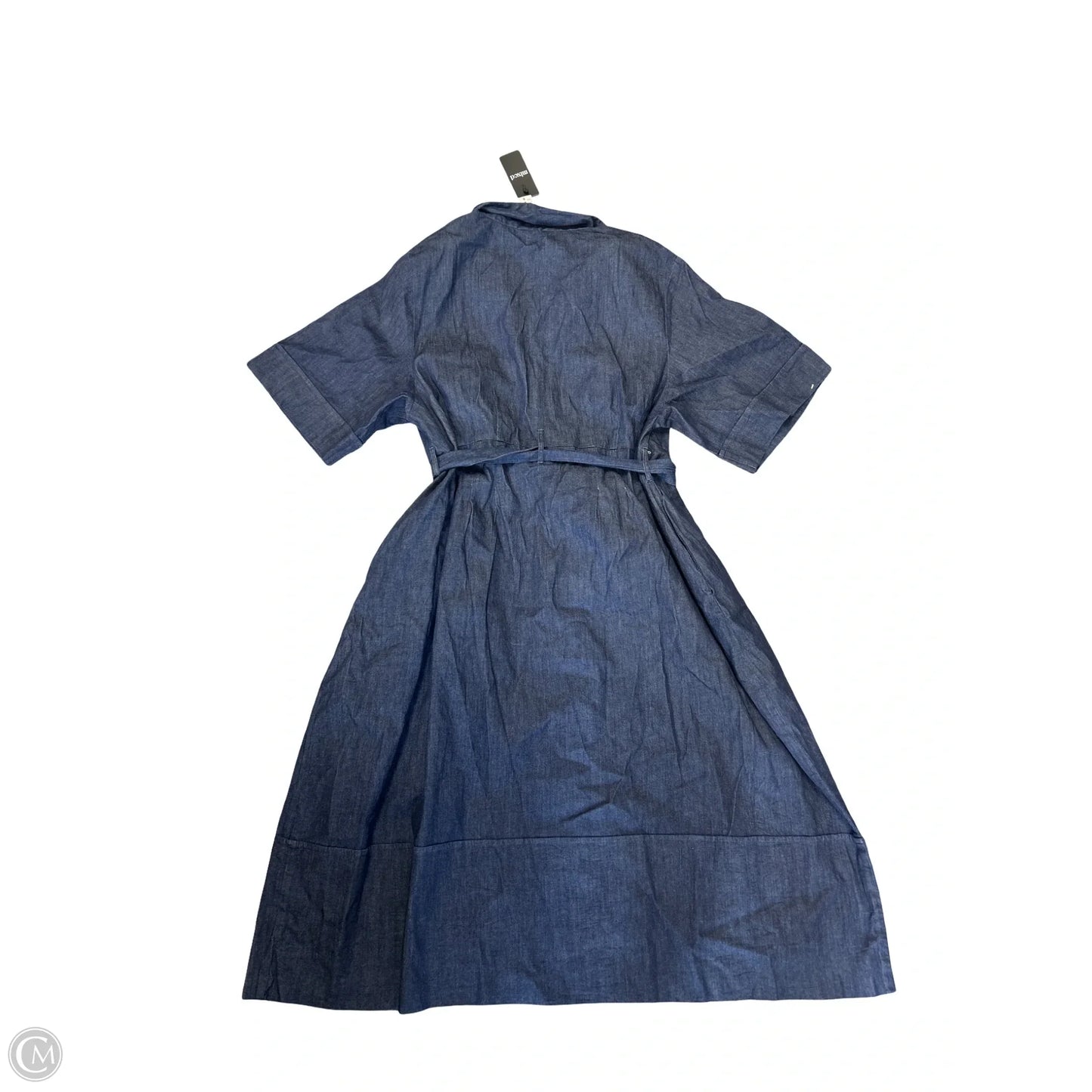 Dress Casual Midi By Cmb In Blue Denim, Size: Xl