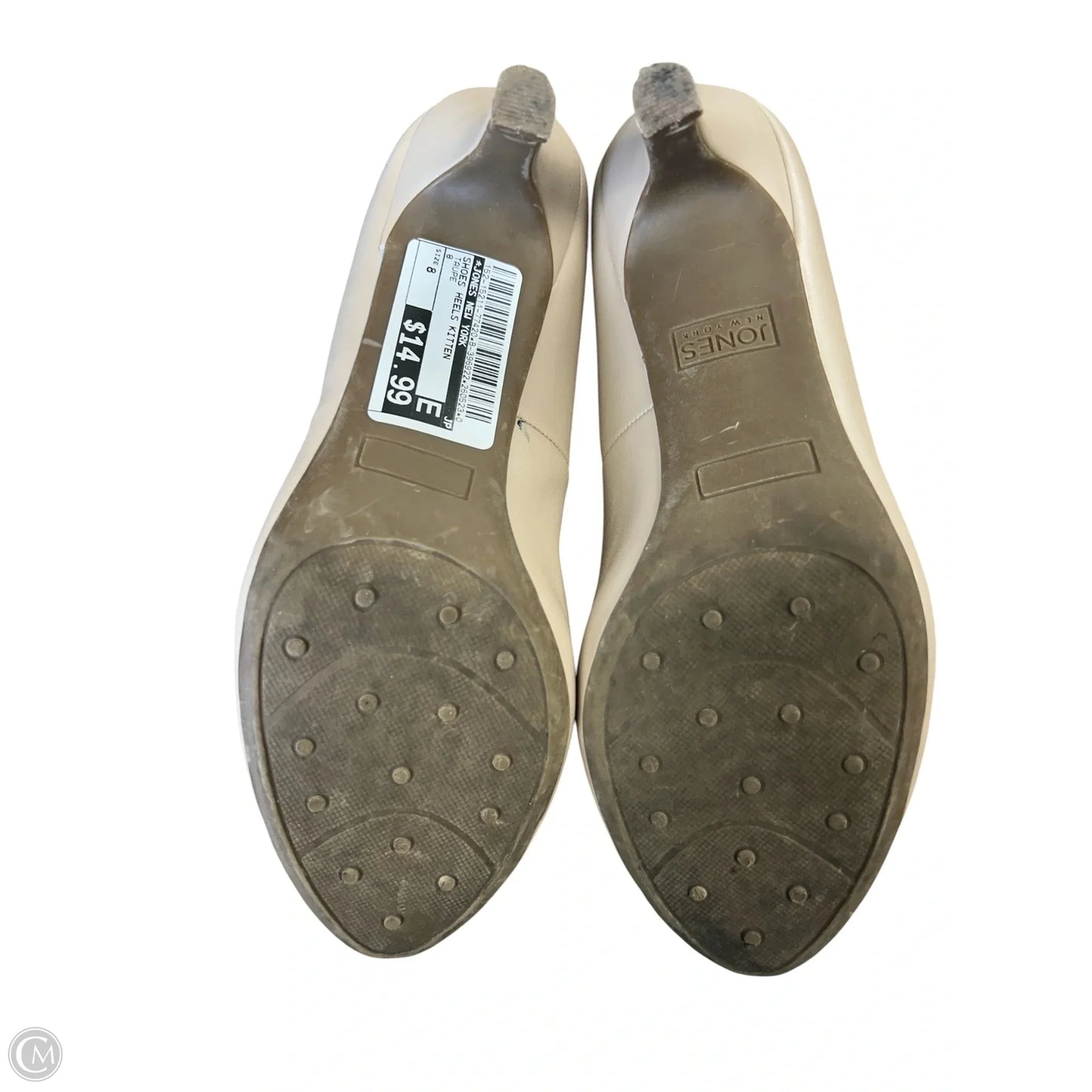 Shoes Heels Kitten By Jones New York In Taupe, Size: 8
