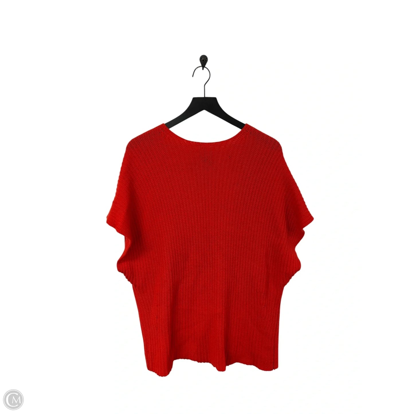 Sweater Short Sleeve By Cabi In Red, Size: S