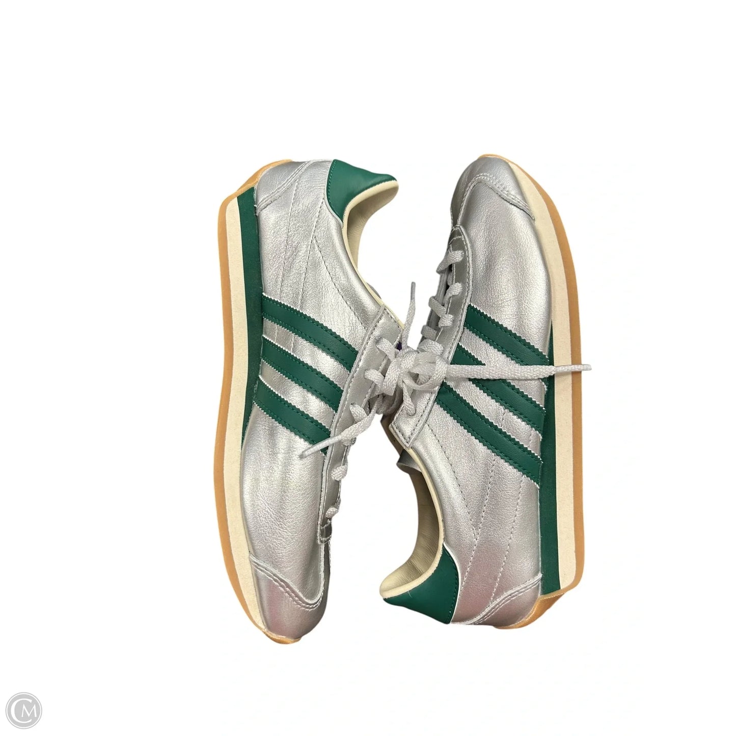 Shoes Sneakers By Adidas In Silver, Size: 6.5