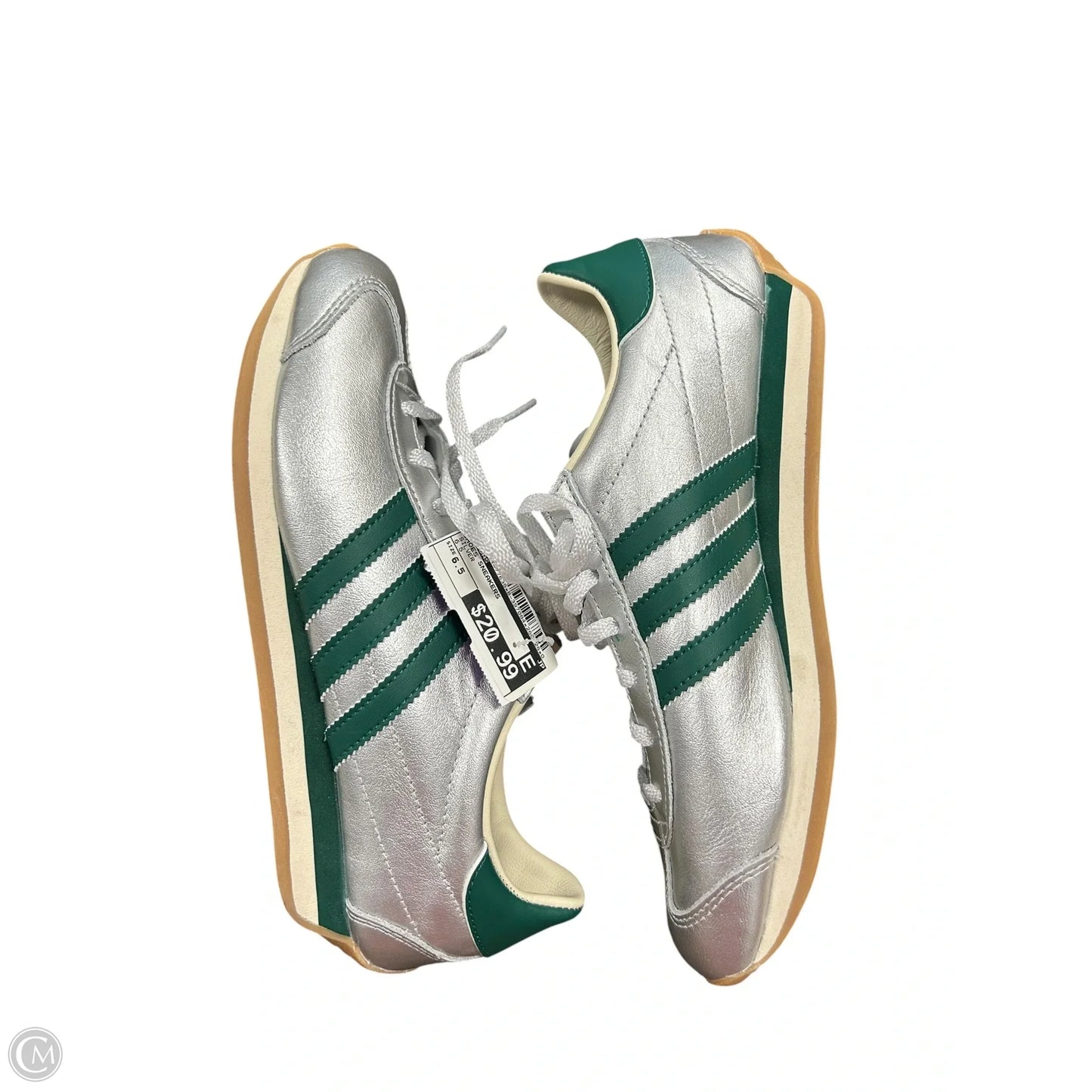 Shoes Sneakers By Adidas In Silver, Size: 6.5