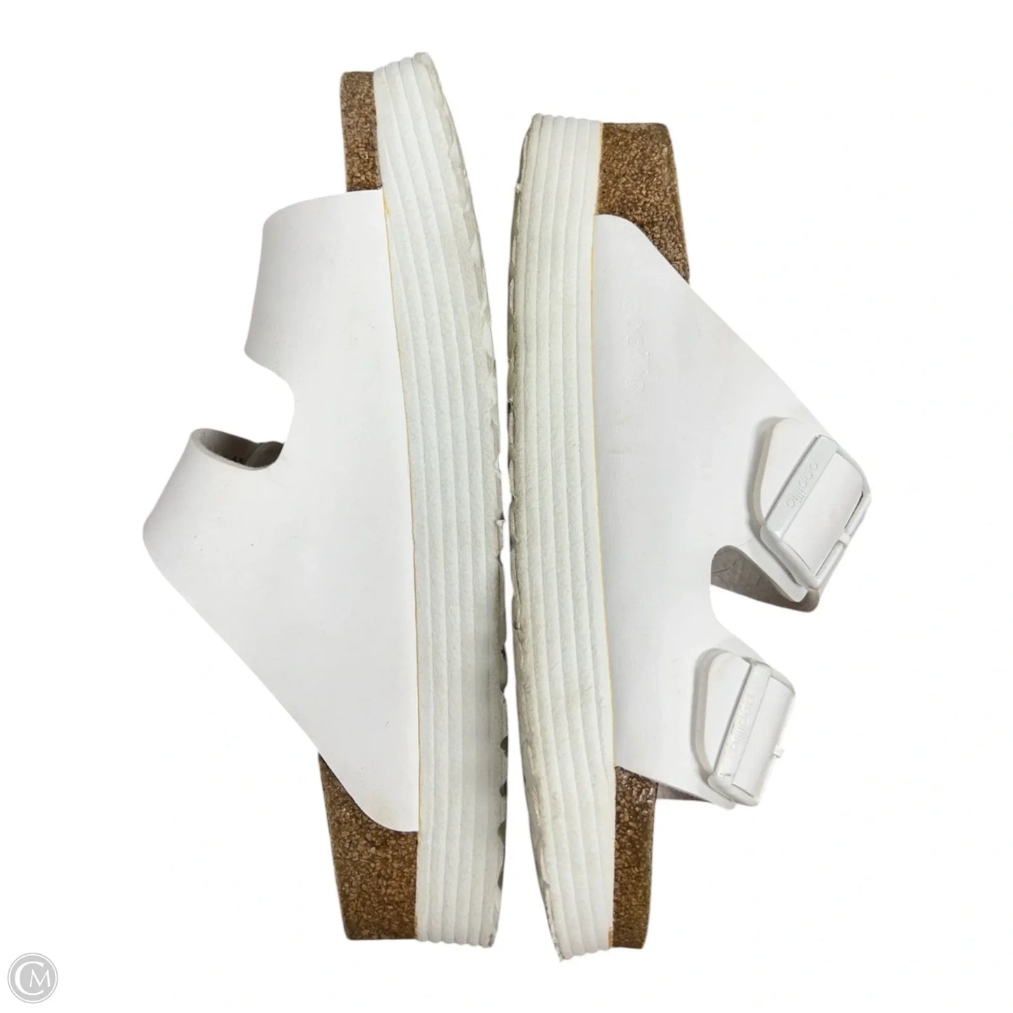 Sandals Heels Platform By Papillion In White, Size: 9