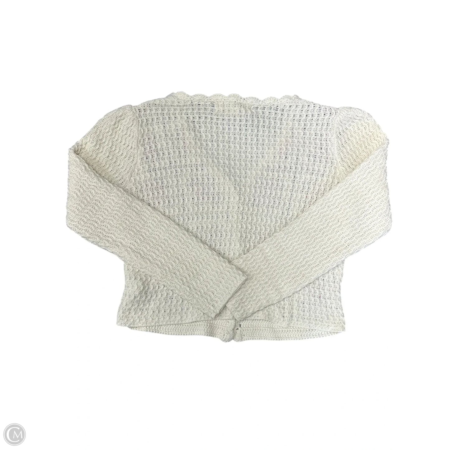 Sweater Cardigan By Saltwater Luxe In Cream, Size: M
